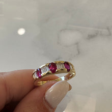 Load image into Gallery viewer, 18k Yellow Gold Ruby and Diamond Ring