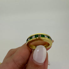 Load image into Gallery viewer, Alternating Chanel Stone and Baguette Ring