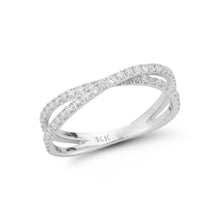 Load image into Gallery viewer, Diamond Criss Cross Ring