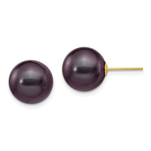 Load image into Gallery viewer, Black Pearl with 14k Post Earrings