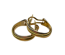 Load image into Gallery viewer, Cartier 18k Tri-Color Gold Trinity Hoop Earrings