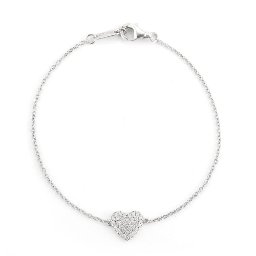 Diamond Pave Heart Bracelet