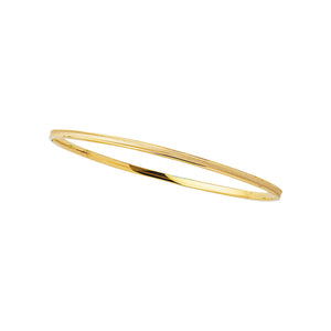 14kt 8 inches Yellow Gold 3.15mm Shiny Round Concave Stackable Bangle