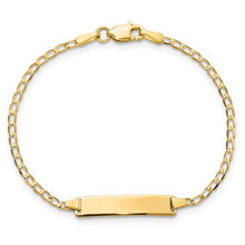 Load image into Gallery viewer, 14kt Baby Flat Curb Link Bracelet