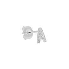 Load image into Gallery viewer, Single Initial Stud Earring
