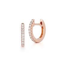 Load image into Gallery viewer, Small Diamond Huggie Earrings