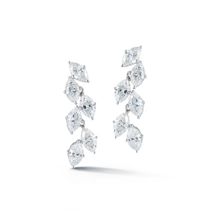 Marquise Diamonds Leaf Earrings