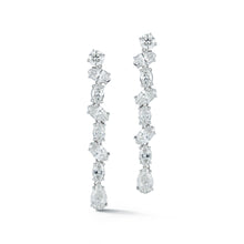 Load image into Gallery viewer, Multi-Shaped Diamond Linear Drop Earrings