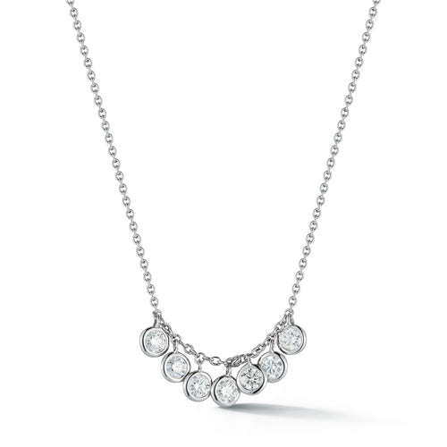 7 Diamond Dangle Necklace