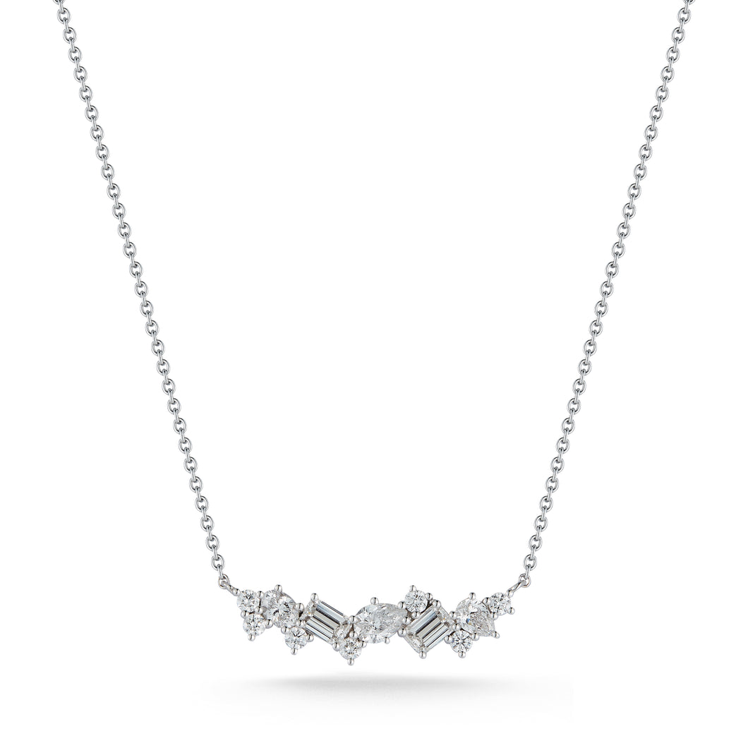 Multi-shaped Diamond Bar Pendant