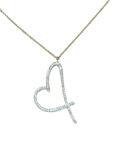 Load image into Gallery viewer, Signature Yellow Gold Diamond Heart Pendant