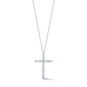 16 Stone Diamond Cross Pendant