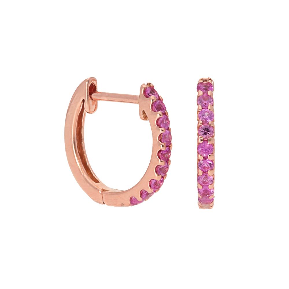 Wave Hoops Earrings - Luxury S00 Pink