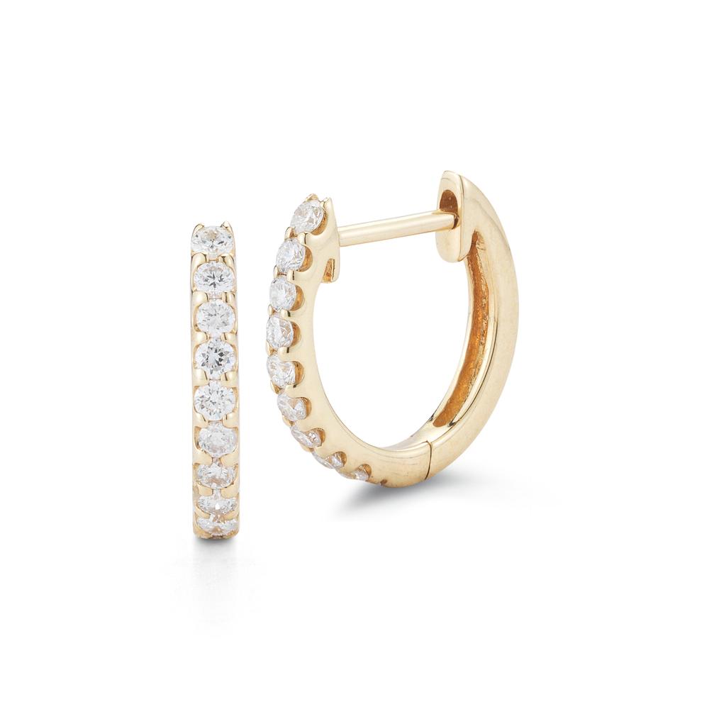 Diamond Huggie Earrings