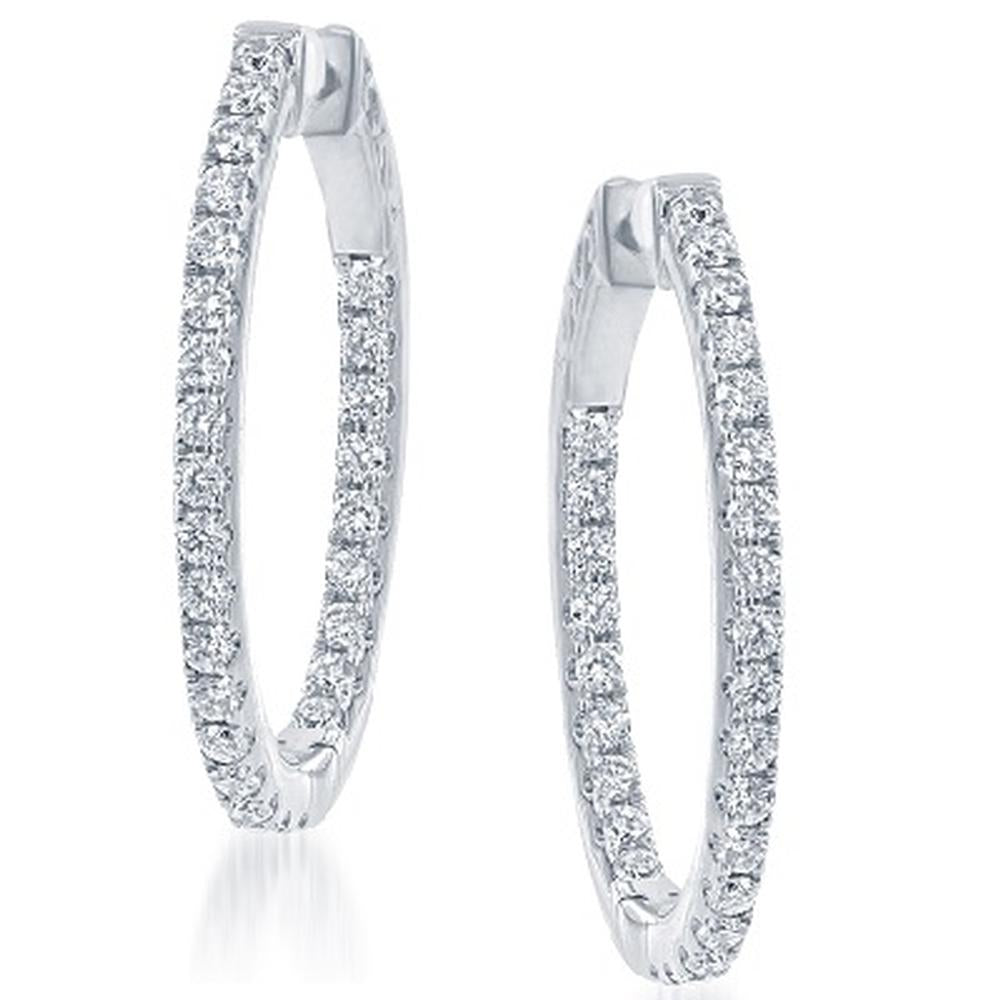 Diamond Hoops, 1 inch