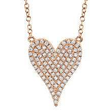 Load image into Gallery viewer, pave heart necklace