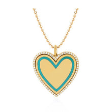 Load image into Gallery viewer, Gold Heart Enamel Necklace