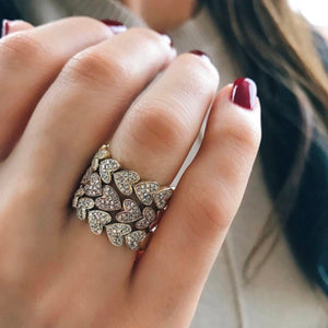 diamond love link ring