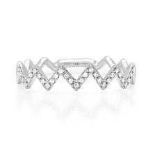 Load image into Gallery viewer, Diamond Zig Zag Stack Ring