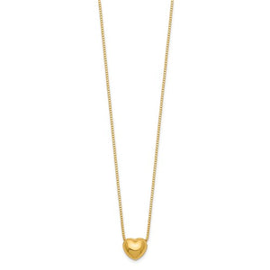 petite puffed heart necklace